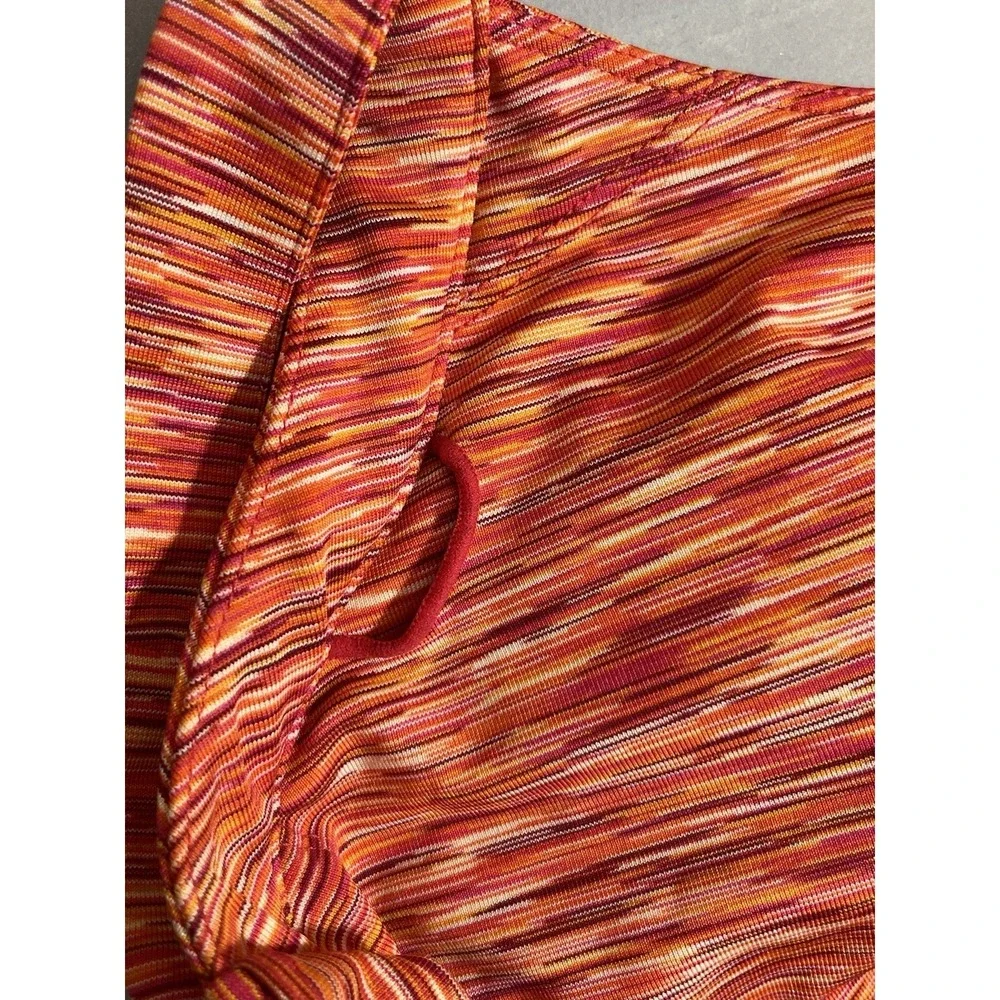 Mondetta activewear criss-cross strap tank dress medium red orange shelf bra - Picture 10 of 13
